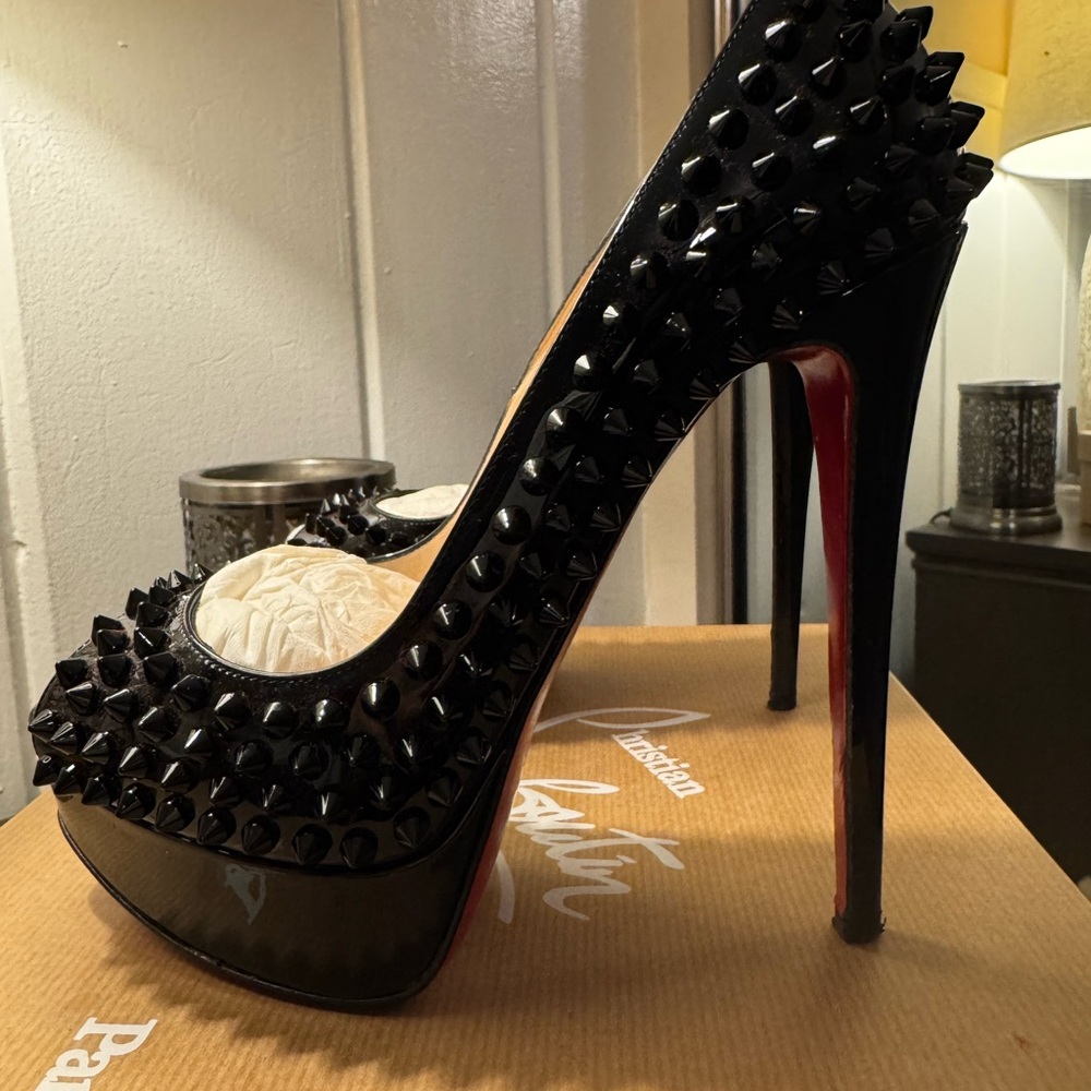 Christian Louboutin Black Studded Heels